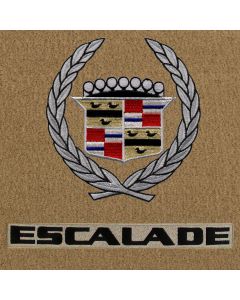 Lloyd Mats Velourtex Tan 3PC Floor Mats For Cadillac Escalade, Logo