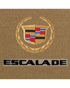 Lloyd Mats Velourtex Tan 4PC Floor Mats For Cadillac Escalade, Logo