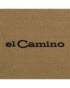Lloyd Mats Velourtex Tan Front Floor Mats For Chevrolet El Camino with Black El Camino Embroidery, Logo