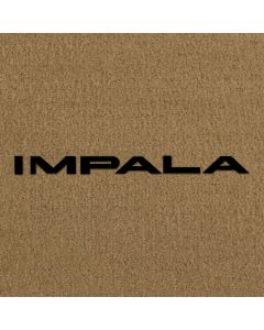 Lloyd Mats Velourtex Tan Front Floor Mats For Chevrolet Impala with Black Impala Embroidery, Logo