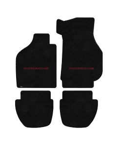 Lloyd ® - Ultimat™ Black Custom 4PC Floor Mats With Red Porsche Lettering Logo (600252)