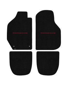 Lloyd ® - Ultimat™ Black Custom 4PC Floor Mats With Red Porsche Lettering Logo (600261)