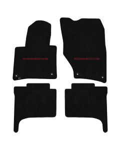 Lloyd ® - Ultimat™ Black Custom 4PC Floor Mats With Red Porsche Lettering Logo (600272)
