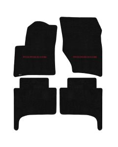 Lloyd ® - Ultimat™ Black Custom 4PC Floor Mats With Red Porsche Lettering Logo (600276)