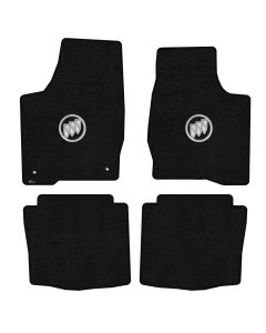 Lloyd ® - Ultimat™ Black Custom 4PC Floor Mats With Silver Shield Logo (600344)