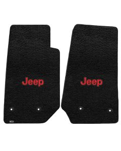 Lloyd ® - Ultimat™ Black Custom Front Floor Mats With Red Jeep Logo (600063)