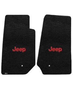Lloyd ® - Ultimat™ Black Custom Front Floor Mats With Red Jeep Logo (600064)