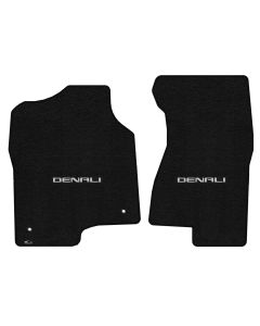 Lloyd ® - Ultimat™ Black Custom Front Floor Mats With Silver Denali Logo (600333)