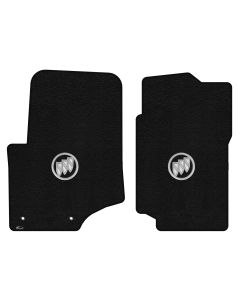Lloyd ® - Ultimat™ Black Custom Front Floor Mats With Silver Shield Logo (600349)