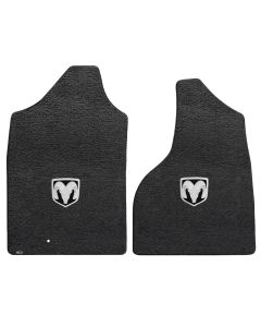 Lloyd ® - Ultimat™ Dark Slate Custom Front Floor Mats With Silver RAM Logo (600053)