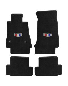 Lloyd ® - Ultimat™ Ebony Custom 4PC Floor Mats With Camaro Shield Logo (600155)