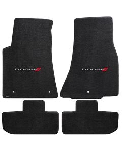 Lloyd ® - Ultimat™ Ebony Custom 4PC Floor Mats With Dodge Logo (600027)