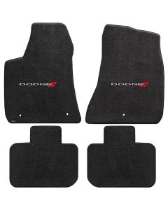 Lloyd ® - Ultimat™ Ebony Custom 4PC Floor Mats With Dodge Logo (600033)