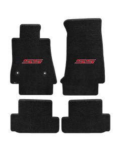 Lloyd ® - Ultimat™ Ebony Custom 4PC Floor Mats With Red SS Logo (600286)