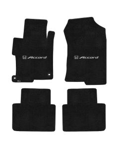 Lloyd ® - Ultimat™ Ebony Custom 4PC Floor Mats With Silver Accord & H Logo (600192)