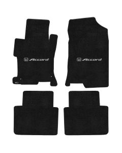 Lloyd ® - Ultimat™ Ebony Custom 4PC Floor Mats With Silver Accord & H Logo (600193)