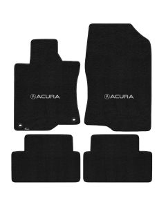 Lloyd ® - Ultimat™ Ebony Custom 4PC Floor Mats With Silver Acura & A Logo (600218)