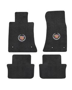 Lloyd ® - Ultimat™ Ebony Custom 4PC Floor Mats With Silver Cadillac Logo (600067)