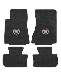 Lloyd ® - Ultimat™ Ebony Custom 4PC Floor Mats With Silver Cadillac Logo (600071)