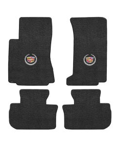 Lloyd ® - Ultimat™ Ebony Custom 4PC Floor Mats With Silver Cadillac Logo (600073)
