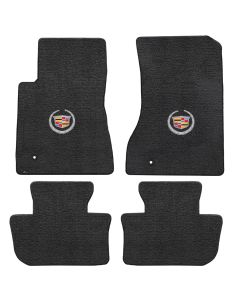 Lloyd ® - Ultimat™ Ebony Custom 4PC Floor Mats With Silver Cadillac Logo (600077)