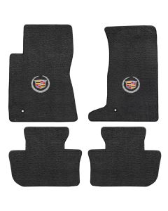 Lloyd ® - Ultimat™ Ebony Custom 4PC Floor Mats With Silver Cadillac Logo (600081)