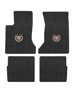 Lloyd ® - Ultimat™ Ebony Custom 4PC Floor Mats With Silver Cadillac Logo (600083)