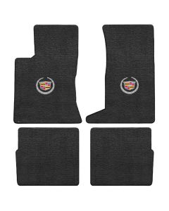 Lloyd ® - Ultimat™ Ebony Custom 4PC Floor Mats With Silver Cadillac Logo (600087)
