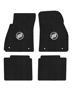 Lloyd ® - Ultimat™ Ebony Custom 4PC Floor Mats With Silver Shield Logo (600343)