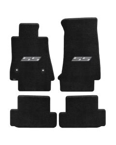 Lloyd ® - Ultimat™ Ebony Custom 4PC Floor Mats With Silver SS Logo (600289)