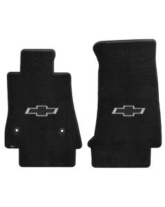 Lloyd ® - Ultimat™ Ebony Custom Front Floor Mats With Black 3D Bowtie Logo (600153)