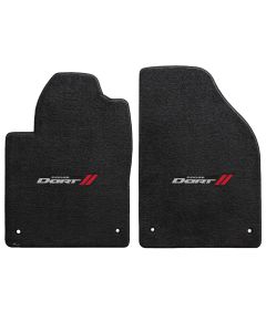 Lloyd ® - Ultimat™ Ebony Custom Front Floor Mats With Dodge Dart Logo (600035)