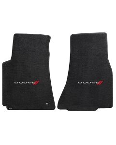 Lloyd ® - Ultimat™ Ebony Custom Front Floor Mats With Dodge Logo (600021)