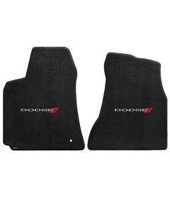 Lloyd ® - Ultimat™ Ebony Custom Front Floor Mats With Dodge Logo (600029)