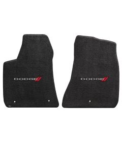 Lloyd ® - Ultimat™ Ebony Custom Front Floor Mats With Dodge Logo (600030)