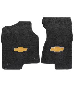 Lloyd ® - Ultimat™ Ebony Custom Front Floor Mats With Gold Bowtie Logo (600047)