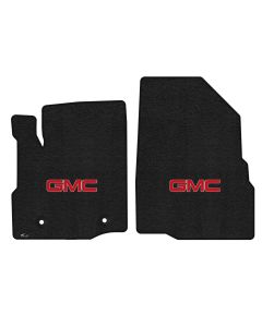 Lloyd ® - Ultimat™ Ebony Custom Front Floor Mats With Red GMC Logo (600328)