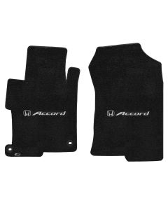 Lloyd ® - Ultimat™ Ebony Custom Front Floor Mats With Silver Accord & H Logo (600189)