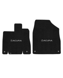 Lloyd ® - Ultimat™ Ebony Custom Front Floor Mats With Silver Acura & A Logo (600207)