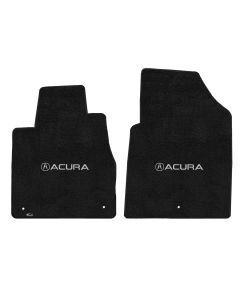 Lloyd ® - Ultimat™ Ebony Custom Front Floor Mats With Silver Acura & A Logo (600208)