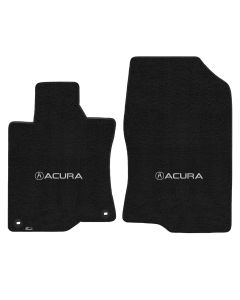 Lloyd ® - Ultimat™ Ebony Custom Front Floor Mats With Silver Acura & A Logo (600216)