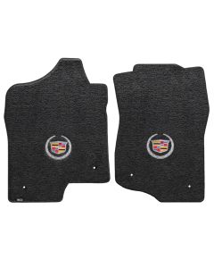 Lloyd ® - Ultimat™ Ebony Custom Front Floor Mats With Silver Cadillac Logo (600037)