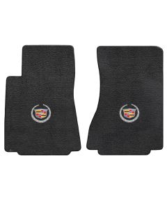 Lloyd ® - Ultimat™ Ebony Custom Front Floor Mats With Silver Cadillac Logo (600070)