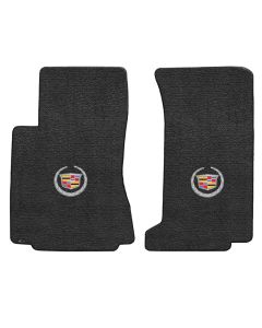 Lloyd ® - Ultimat™ Ebony Custom Front Floor Mats With Silver Cadillac Logo (600072)