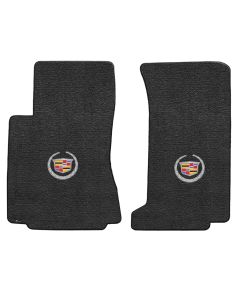Lloyd ® - Ultimat™ Ebony Custom Front Floor Mats With Silver Cadillac Logo (600074)