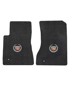Lloyd ® - Ultimat™ Ebony Custom Front Floor Mats With Silver Cadillac Logo (600076)
