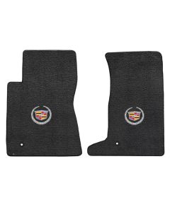 Lloyd ® - Ultimat™ Ebony Custom Front Floor Mats With Silver Cadillac Logo (600080)