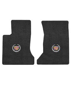Lloyd ® - Ultimat™ Ebony Custom Front Floor Mats With Silver Cadillac Logo (600082)