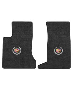 Lloyd ® - Ultimat™ Ebony Custom Front Floor Mats With Silver Cadillac Logo (600084)