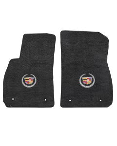 Lloyd ® - Ultimat™ Ebony Custom Front Floor Mats With Silver Cadillac Logo (600092)